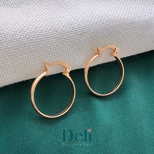 گوشواره حلقه ای آینه ای